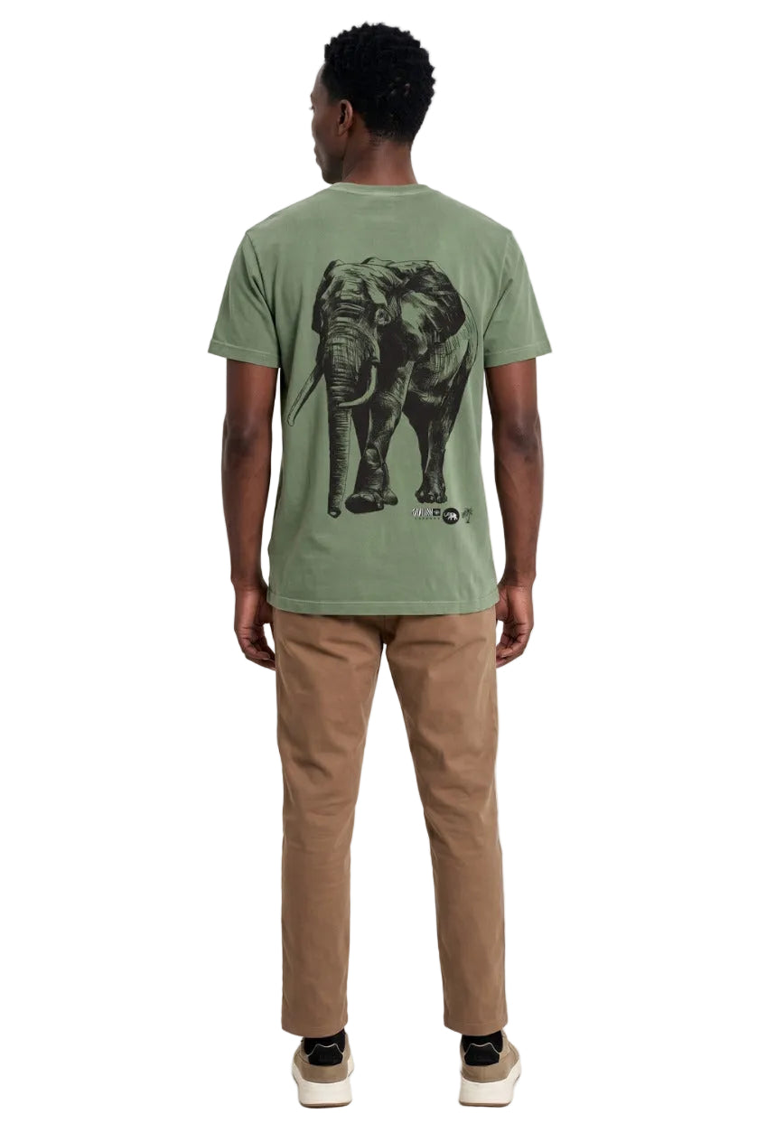 Camiseta Prime Estonada África do Sul Elefante Verde