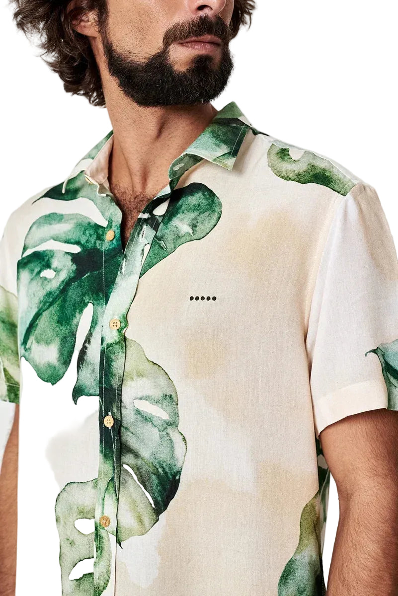 Camisa Manga Curta Adam Rib Estampada