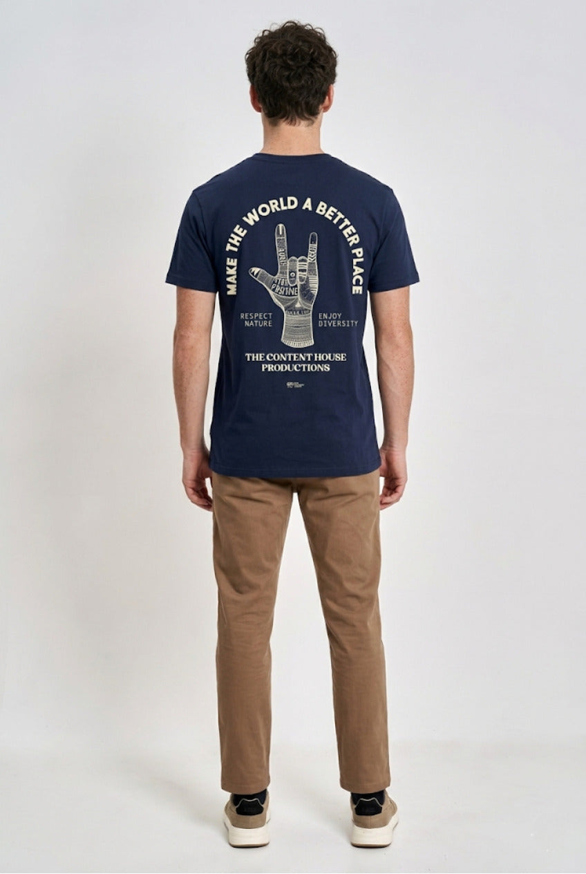 Camiseta Prime Estonada Better Place Azul