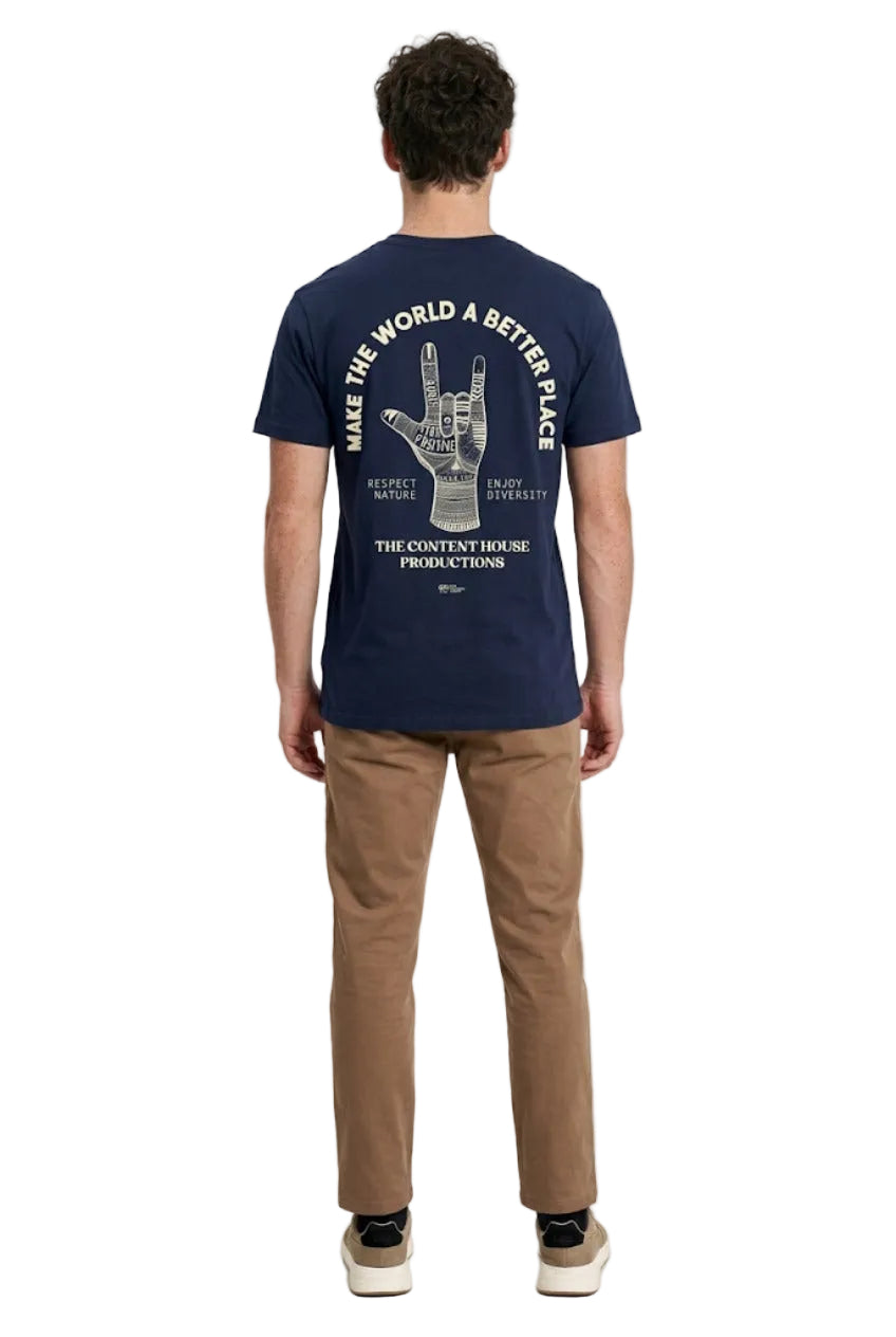 Camiseta Prime Estonada Better Place Azul