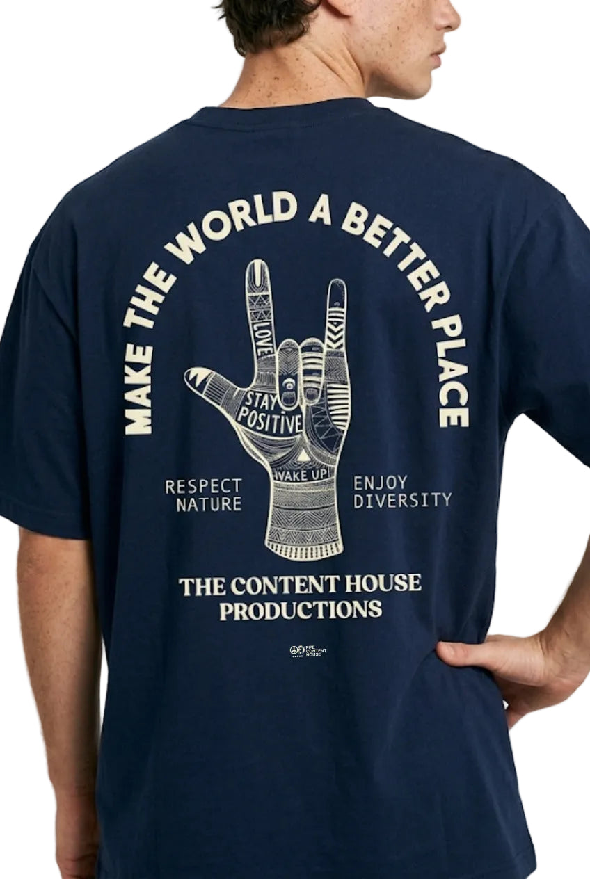 Camiseta Prime Estonada Better Place Azul