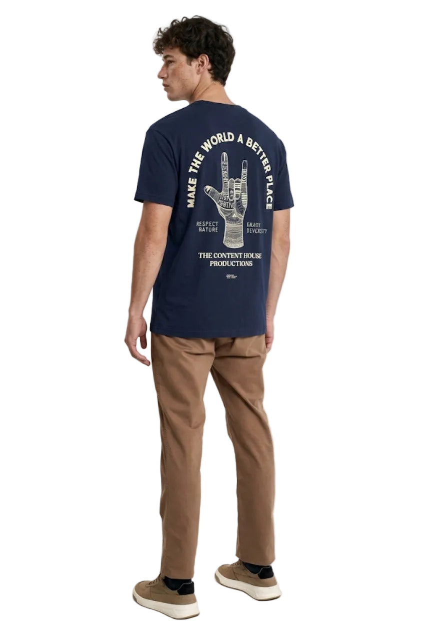 Camiseta Prime Estonada Better Place Azul
