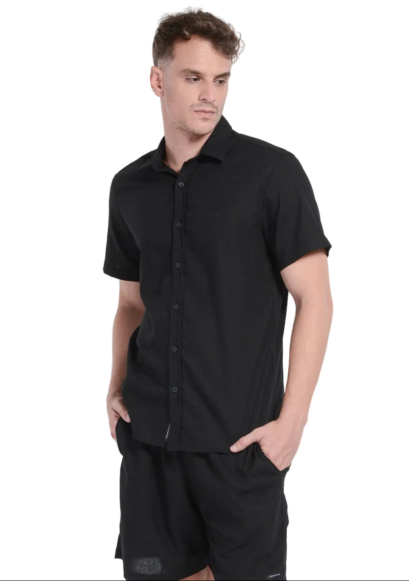 Camisa Linnen Preta