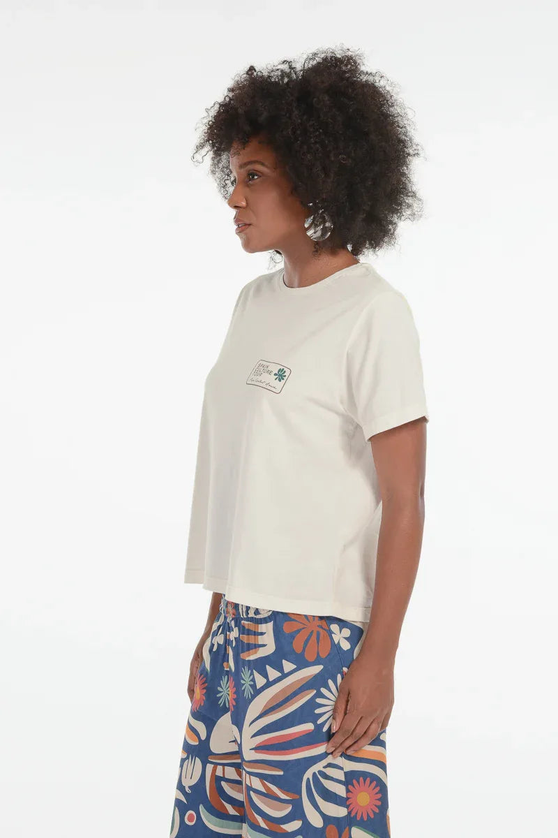 Camiseta Feminina Culture Off White