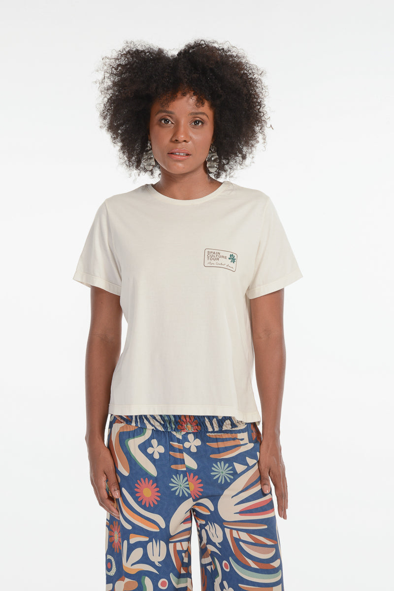 Camiseta Feminina Culture Off White