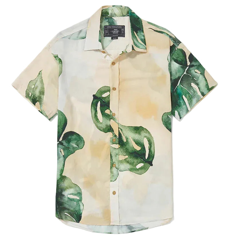 Camisa Manga Curta Adam Rib Estampada