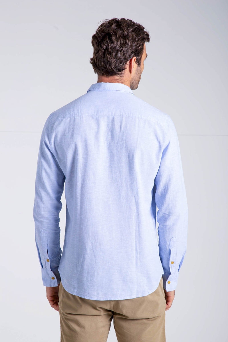 CAMISA LINEN AZUL
