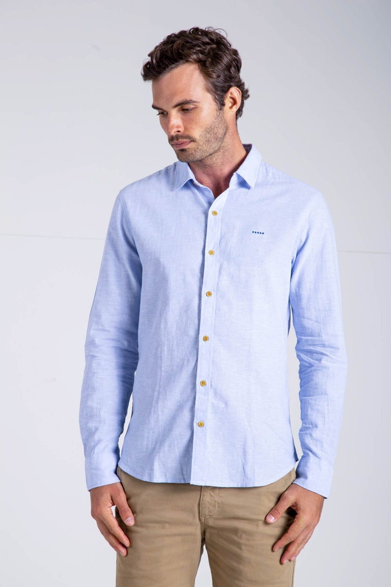 CAMISA LINEN AZUL