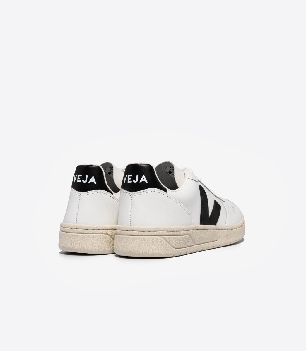 TÊNIS VEJA - V-10 LEATHER EXTRA-WHITE_BLACK