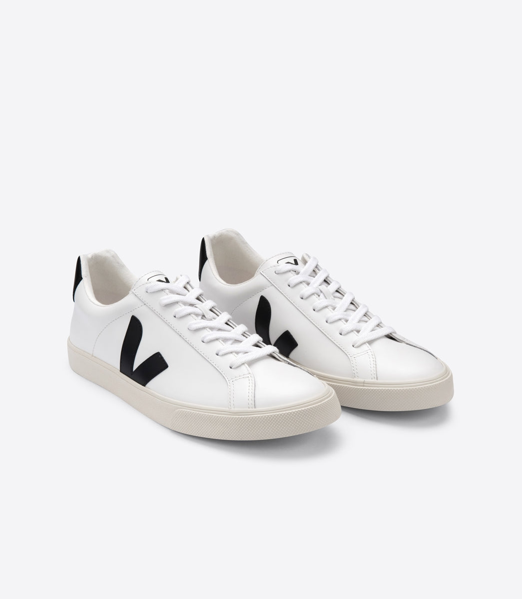 TENIS VEJA ESPLAR LOGO COURO EXTRA WHITE BLACK