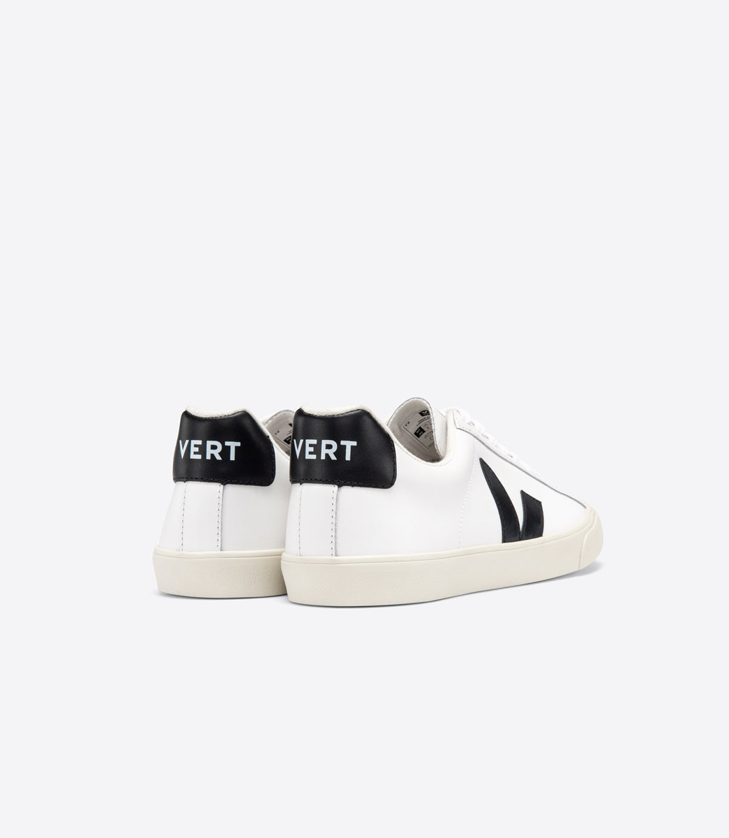 TENIS VEJA ESPLAR LOGO COURO EXTRA WHITE BLACK