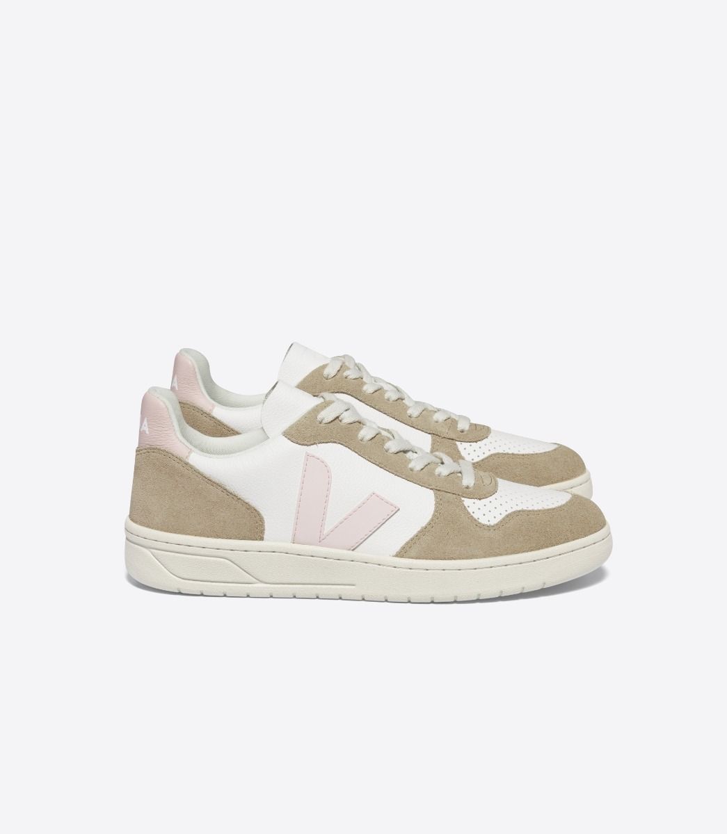 TENIS VEJA V-10 CHROMEFREE EXTRA WHITE PETALE SAHARA