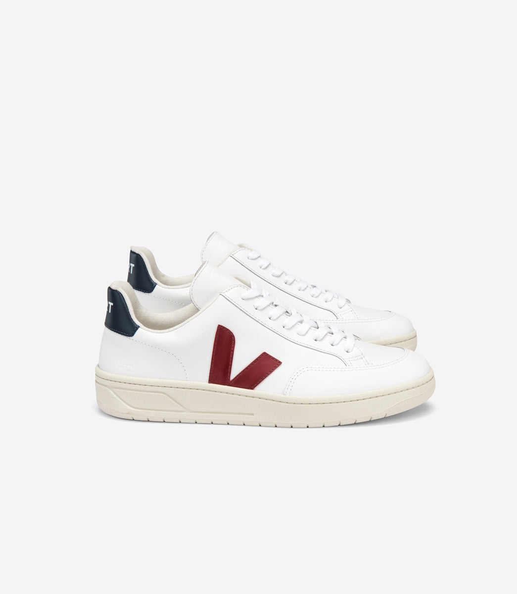 TENIS VERT V-12 COURO EXTRA-WHITE MARSALA NAUTICO