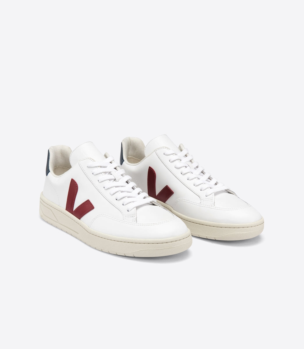 TENIS VERT V-12 COURO EXTRA-WHITE MARSALA NAUTICO