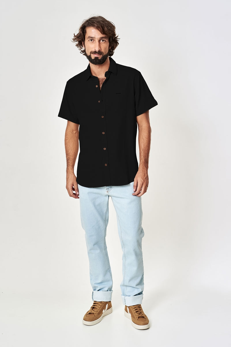 CAMISA LINEN BLACK