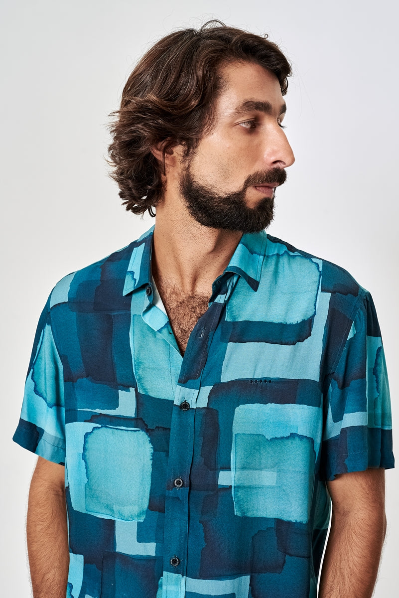 CAMISA MANGA CURTA GEOMETRIC