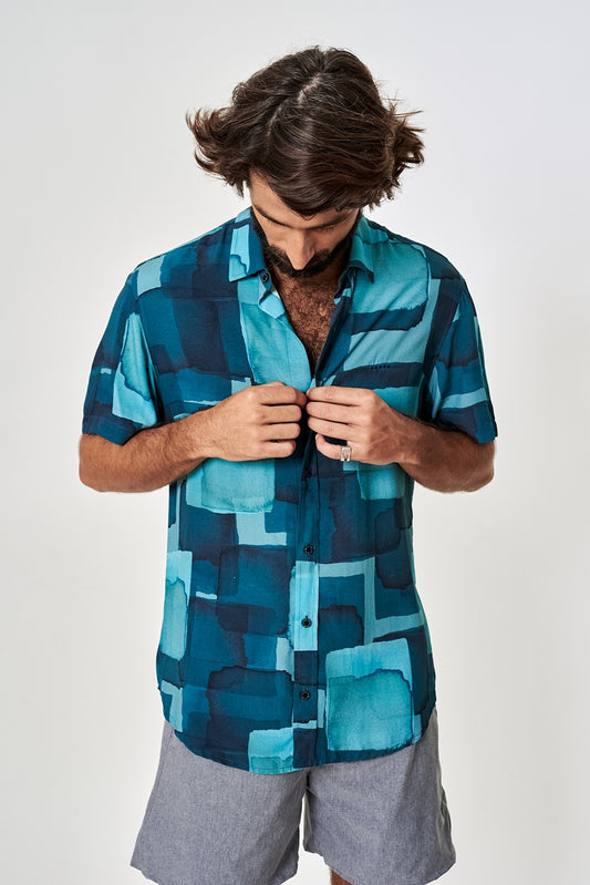 CAMISA MANGA CURTA GEOMETRIC