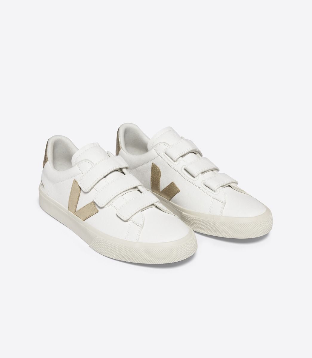 Tênis Veja Recife Logo Chromefree Leather Extra White Platine