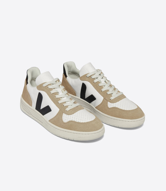 TENIS VEJA V-10 CHFREE EXTRA-WHT_BLCK_SAHARA