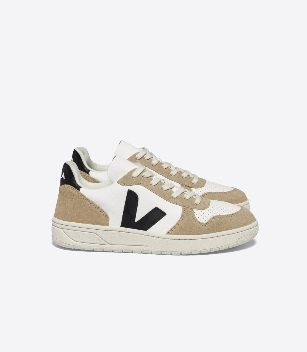 TENIS VEJA V-10 CHFREE EXTRA-WHT_BLCK_SAHARA