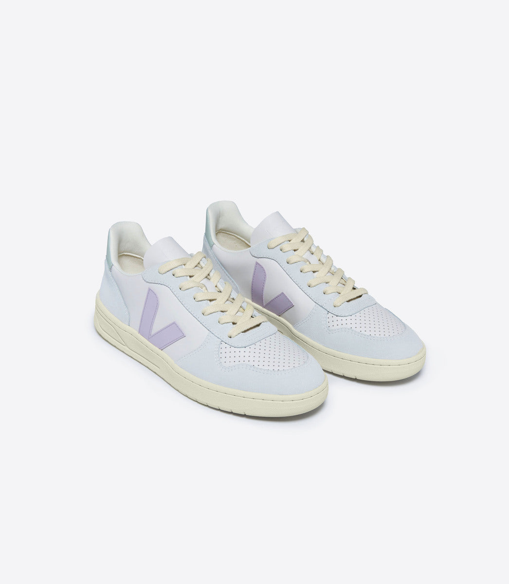 TENIS VEJA V-10 LEATH GRAVEL_PARME_MENTHOL