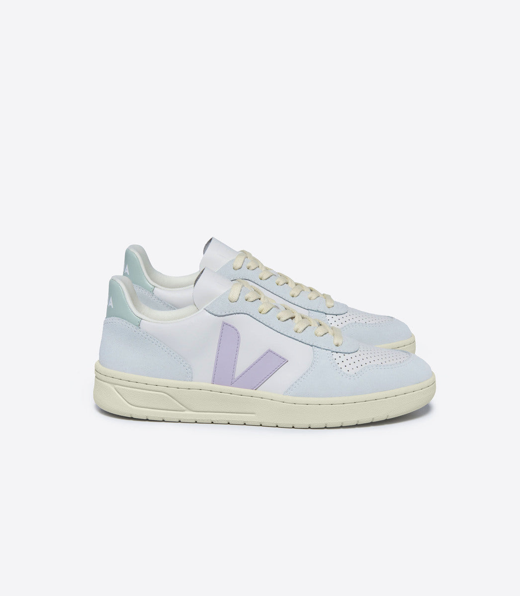 TENIS VEJA V-10 LEATH GRAVEL_PARME_MENTHOL