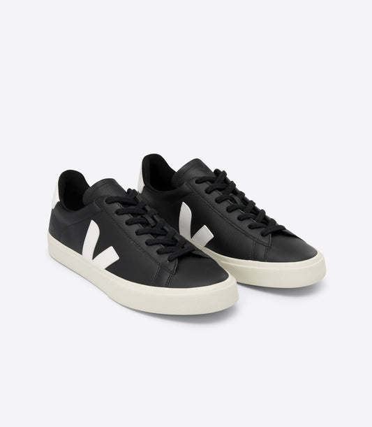 TENIS VEJA CAMPO CHFREE LEATHER BLACK_WHITE