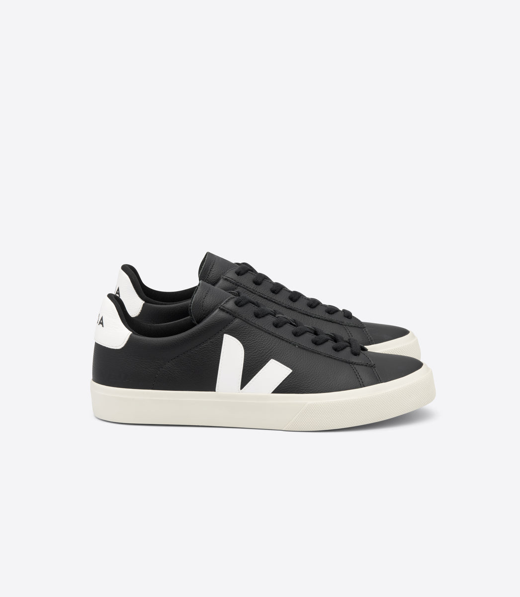 TENIS VEJA CAMPO CHFREE LEATHER BLACK_WHITE