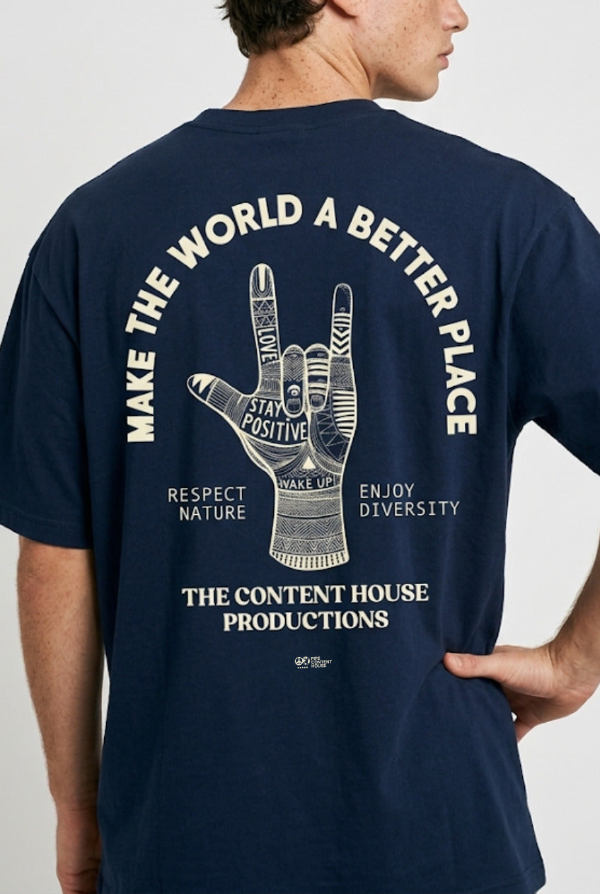 Camiseta Prime Estonada Better Place Azul