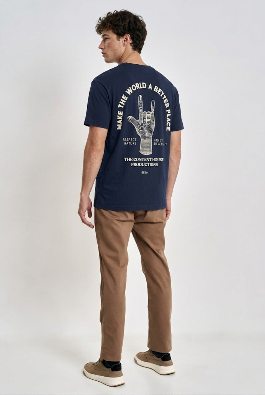 Camiseta Prime Estonada Better Place Azul