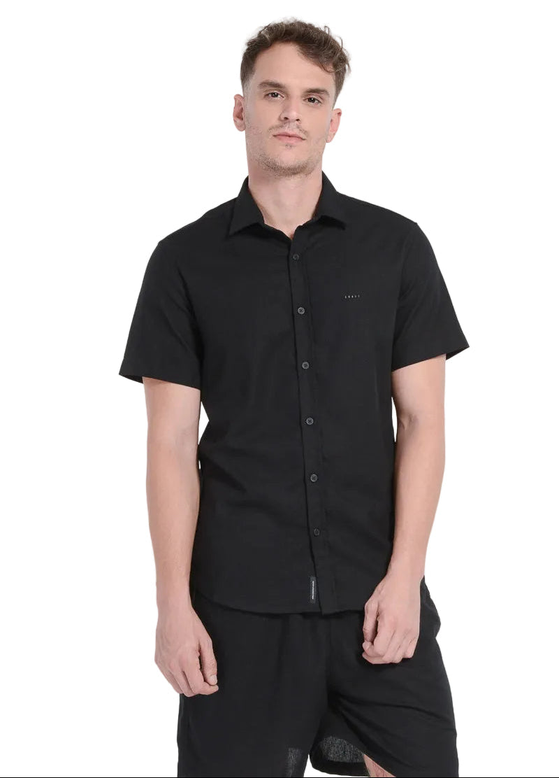 Camisa Linnen Preta