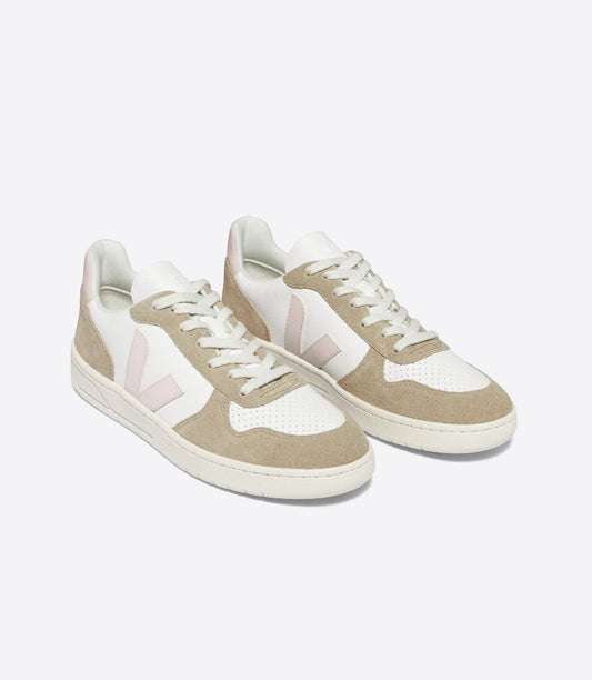 TENIS VEJA V-10 CHROMEFREE EXTRA WHITE PETALE SAHARA