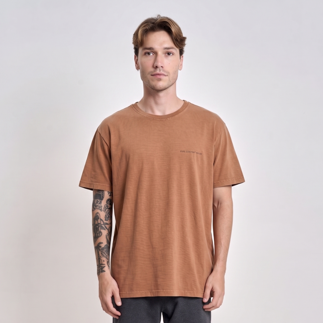 Camiseta Pima Pipe Marrom