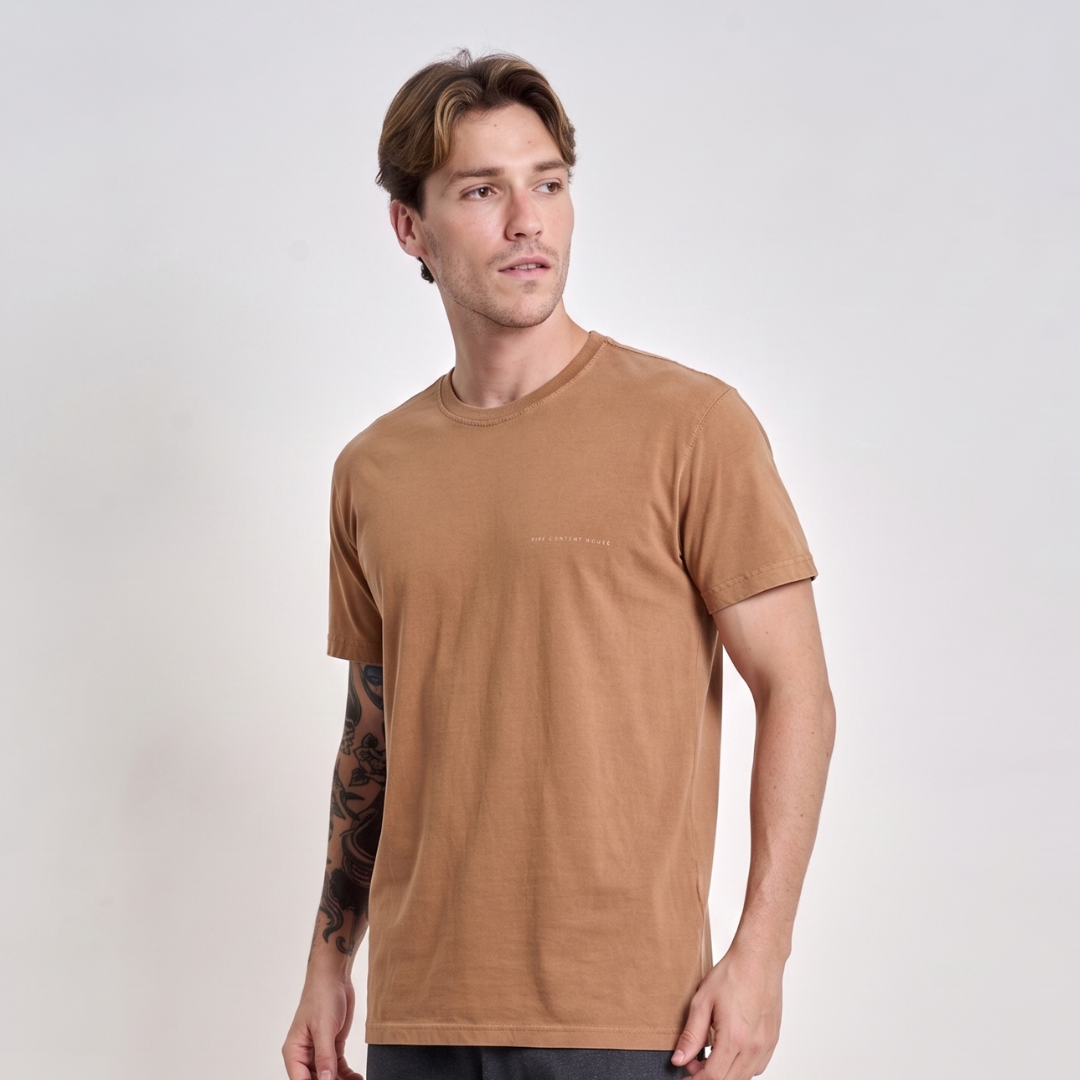 Camiseta Pima Pipe Marrom