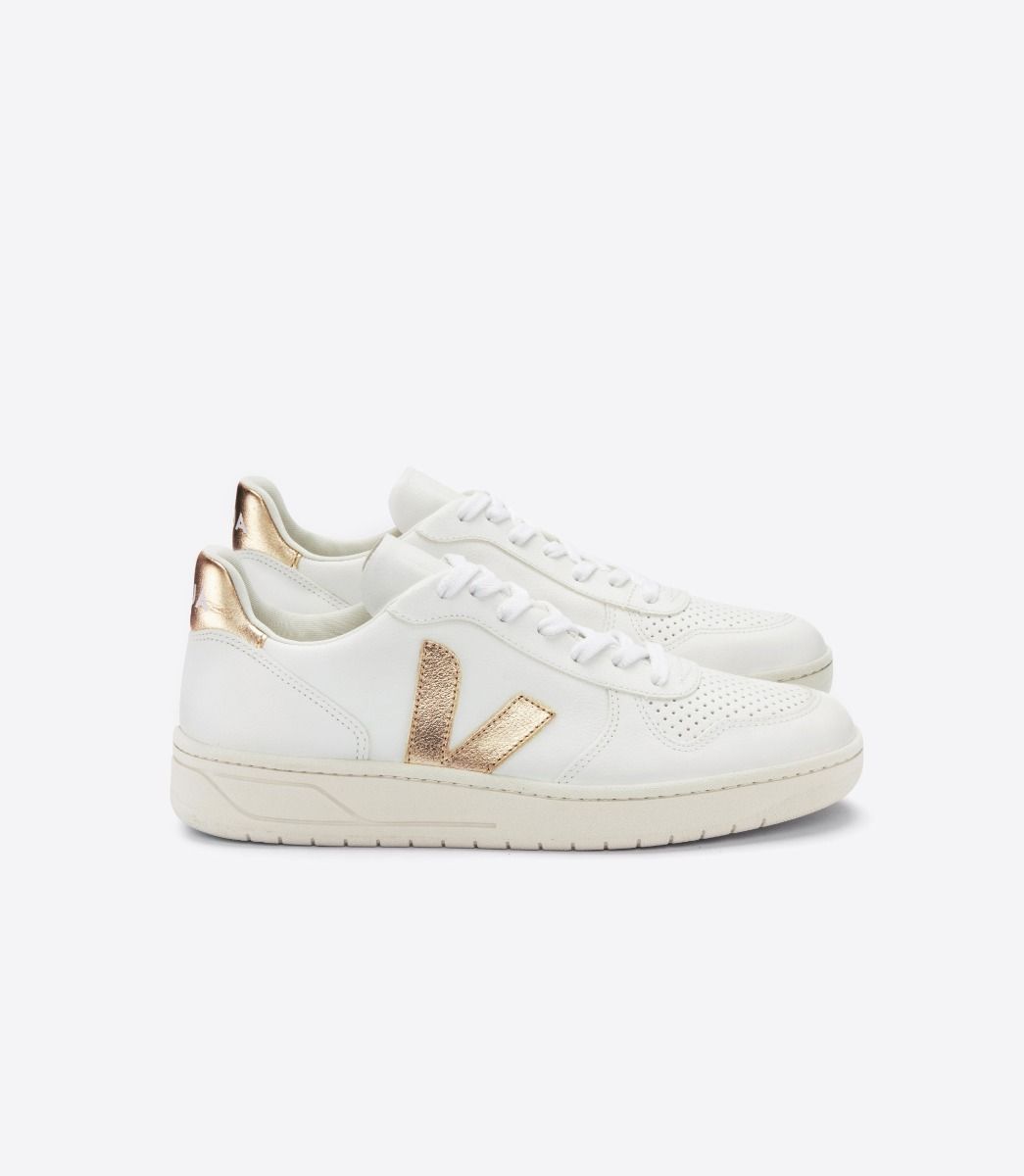 Tênis Veja V-10 Chromefree Leather Extra White Platine