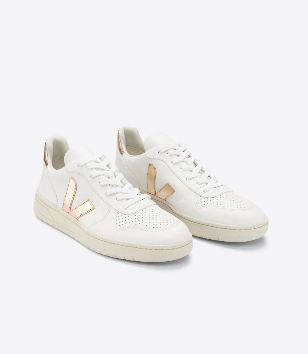 Tênis Veja V-10 Chromefree Leather Extra White Platine